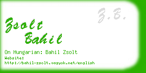 zsolt bahil business card